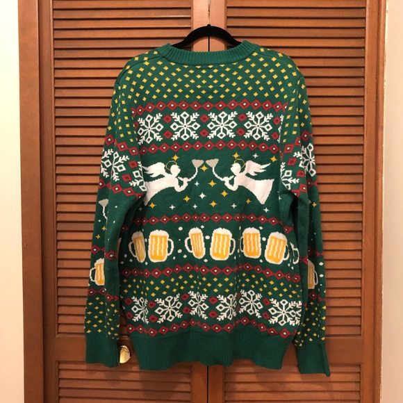 Tipsy Elves Beer Bong Ugly Christmas Sweater XXL - Picture 8 of 9